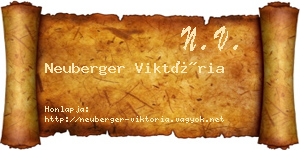 Neuberger Viktória névjegykártya